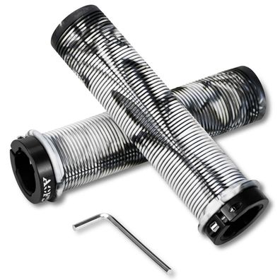 Wareet Fahrradgriffe 22mm, rutschfestes Gummi mit Aluminium Lock, ergonomisch
