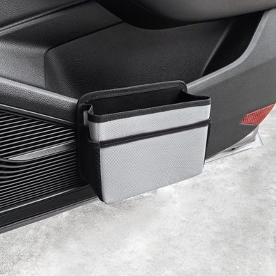 Qirc Auto-Mülleimer mit Deckel, Aufbewahrungsbehälter für Fahrzeuginnenraum