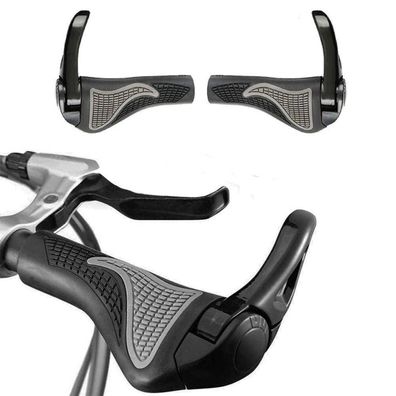 Mesee Ergonomische MTB Fahrradgriffe aus rutschfestem Gummi mit Hörnchen für