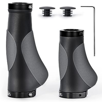 PRUNUS Ergonomische Fahrradgriffe mit Doppel-Lock-On-Design, 22mm Lenkergriffe