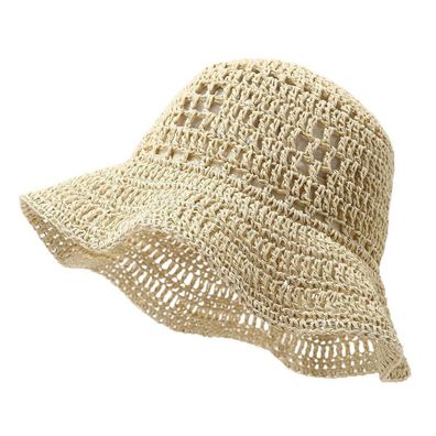 YAMEE Damen Strandhut aus Stroh, faltbar, leicht, ideal für Urlaub, Garten