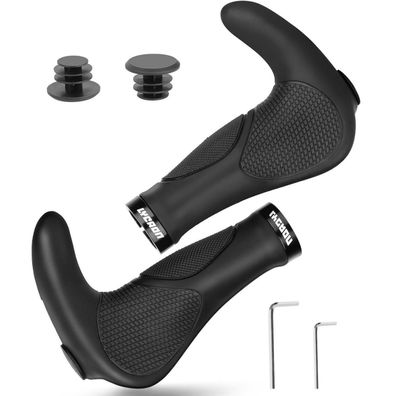 LYCAON Fahrradgriffe MTB Lenkergriffe Ergonomisch Rutschfest Aluminium Lock für