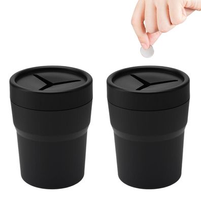 Hengbird 2er Set Auto Mülleimer mit Deckel - Mini Abfalleimer für
