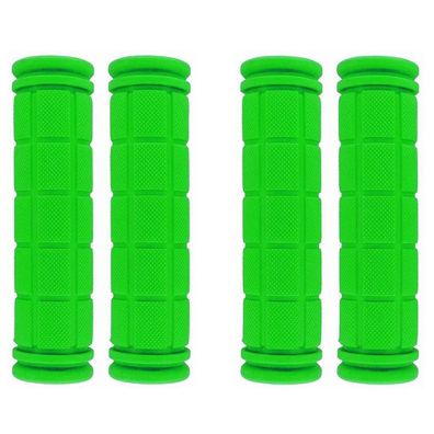 PLATT Fahrradgriffe rutschfest, weiches Gummi, 2 Paar für Fahrrad, MTB, BMX