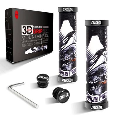 CNCLOL Fahrrad Lenkergriffe MTB 22mm Silikon Doppel Lock-On Design für