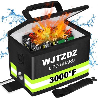 WJTZDZ 2025 Verbesserte Feuerfeste Lipo-Akku Tasche, Explosionssicher