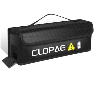 CLOPAE E-Bike Akku Tasche Wasserdicht Feuerfeste Box für Fahrradakku Lipo Safe