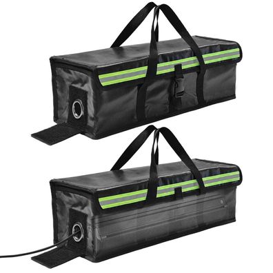 2x ELESKY Feuerfeste E-Bike Akkutasche - Kältebeständig, Wasserdicht, für