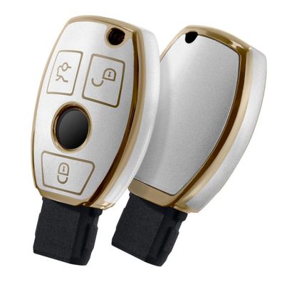 Oatsbasf Autoschlüssel Hülle für Mercedes Benz W204 W211, 2-3 Tasten Keyless