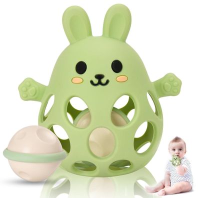 Venditer Silikon Babyrassel Hühnchen Beißring - Sensorisches Motorik