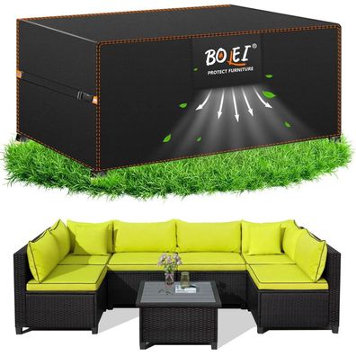 BOLEi Abdeckplane für Gartenmöbel, 200x160x70cm, 420D Oxford-Stoff