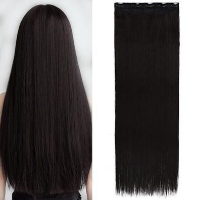S-noilite Clip in Extensions Halbperücke 3/4 Perücke Glatt One Piece 76cm