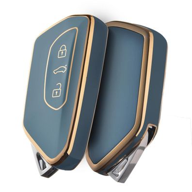 Oatsbasf Autoschlüssel Hülle für VW, Seat, Skoda - TPU Silikon Schutzcover