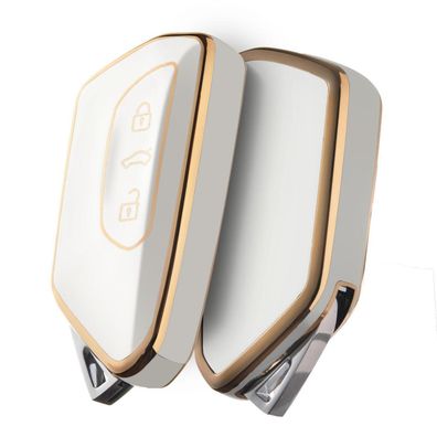 Oatsbasf Autoschlüssel Hülle für VW, Seat, Skoda - TPU Silikon Schutzcover