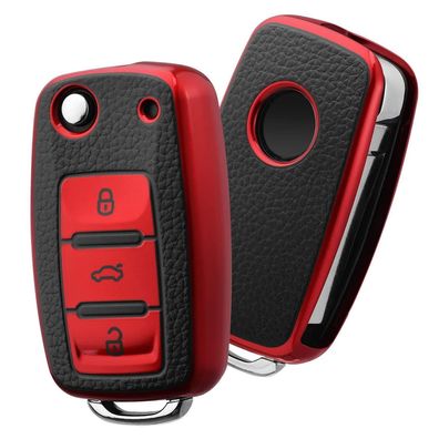 Oatsbasf Autoschlüssel Hülle für VW, Skoda, Seat - Flexibles TPU Silikon