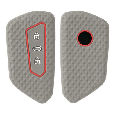 Oatsbasf Silikon Autoschlüsselhülle für VW Golf 8, Seat Leon MK4, Skoda