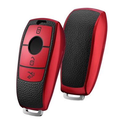 Oatsbasf Autoschlüssel Hülle für Mercedes Benz E-Klasse 2017 S-Klasse 2018, TPU