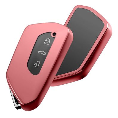 Oatsbasf Autoschlüssel Hülle Roségold für VW Golf 8, Seat Leon MK4, Tarraco