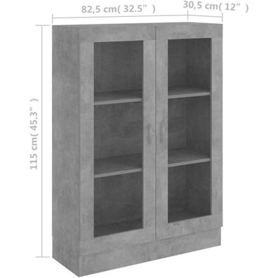 Willood Vitrinenschrank Bücherschrank Aktenschrank Büroschrank Sideboard