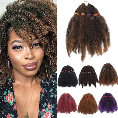 S-noilite 6 Bündel Marley Twist Haare Crochet Afro Kinky lockige