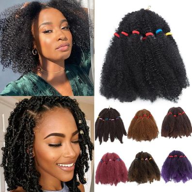 S-noilite 3 Bündel Marley Twist Haare Crochet Afro Kinky lockige