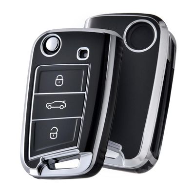Oatsbasf Autoschlüssel Hülle für VW Golf 7, Polo, Tiguan, Skoda, Seat