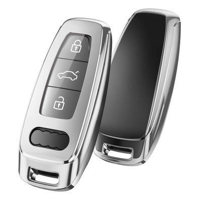 Oatsbasf Autoschlüssel Hülle für Audi A6L A6 A7 A8 Q7 Q8 E-Tron 2019 2020, TPU
