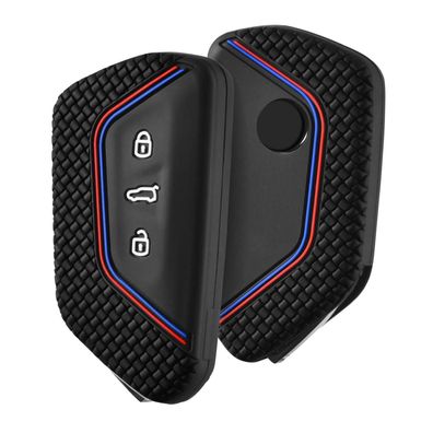 Oatsbasf Silikon Autoschlüssel Hülle für VW Golf 8, Seat Leon MK4, ID.3, Skoda