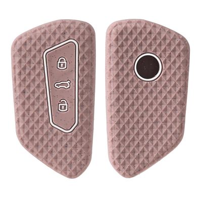 Oatsbasf Silikon Autoschlüsselhülle für VW Golf 8, Seat Leon MK4, Skoda Octavia