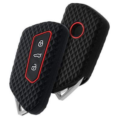 Oatsbasf Silikon Autoschlüssel Hülle für VW Golf 8, Seat Leon MK4, ID.3, Skoda