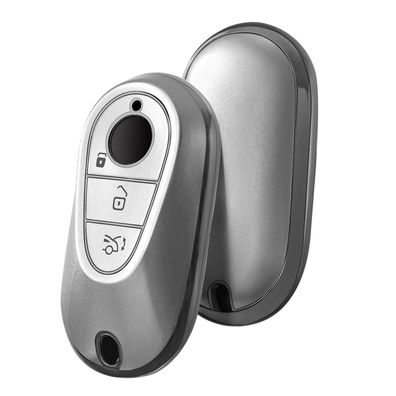 Oatsbasf Autoschlüssel Hülle für Mercedes Benz C S Klasse W206 W223, LS-Silber