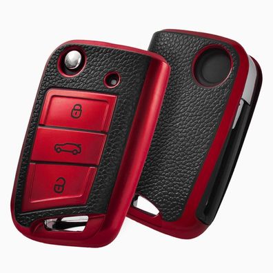 Oatsbasf Autoschlüssel Hülle für VW Golf 7, Polo, Tiguan, Skoda, Seat Leon