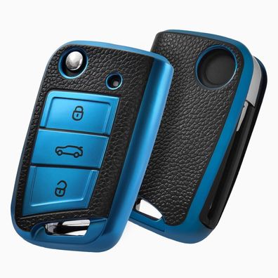 Oatsbasf Autoschlüssel Hülle für VW Golf 7, Polo, Tiguan, Skoda, Seat