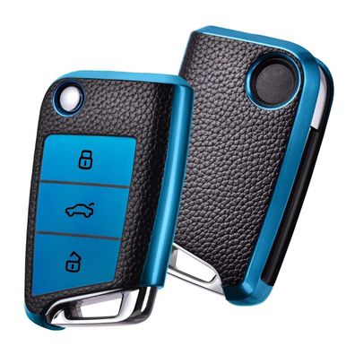 Oatsbasf Autoschlüssel Hülle für VW Golf 7, Polo, Tiguan, Skoda - Flexibles TPU