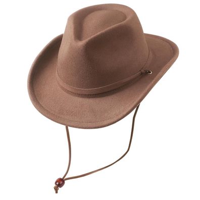 Dreshow Kinder Cowboyhut mit Gürtelschnalle, Retro Fedora Panama Hut für Jungen