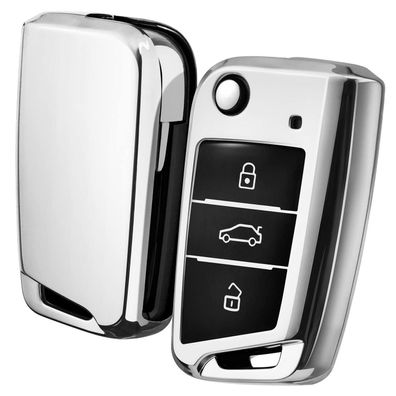 Oatsbasf Autoschlüssel Hülle für VW Golf 7, Polo, Tiguan, Skoda, Seat