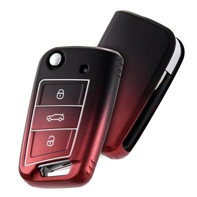 Oatsbasf Autoschlüssel Hülle Gradient TPU für VW Golf 7, Polo, Tiguan, Skoda