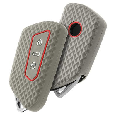 Oatsbasf Autoschlüssel Hülle Silikon für VW Golf 8, Seat Leon MK 4, ID.3, Skoda