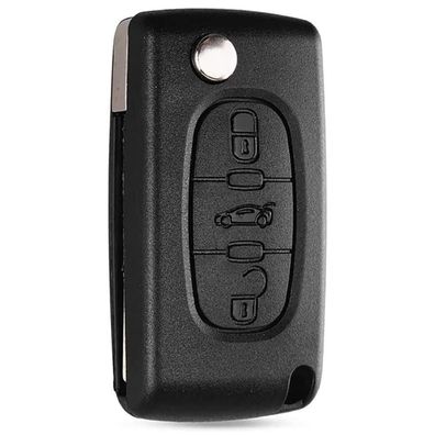 3 Tasten Klappschlüssel Gehäuse Ersatz für Peugeot 107 207 307 407 607 208 308