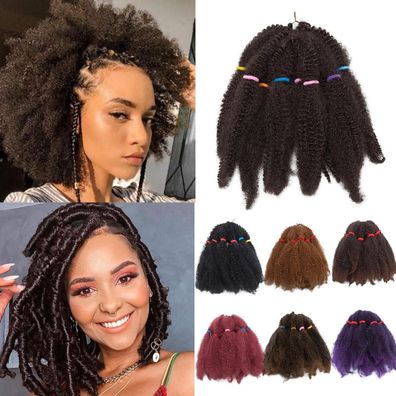 S-noilite 6 Bündel Marley Twist Haare Crochet Afro Kinky lockige