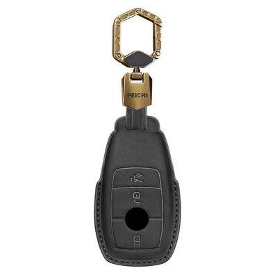 PEICHI Leder Autoschlüssel Hülle für Mercedes A C E G S Class AMG GLK GLA GLC
