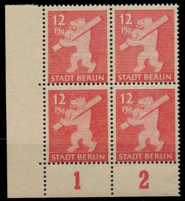 SBZ BERL. Brandenb. Nr 5AAwaz postfrisch Viererblock EC X8101EA