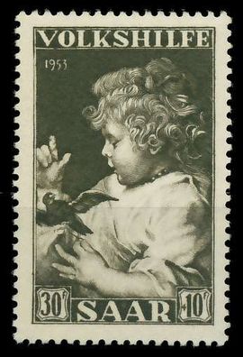 Saarland 1953 Nr 346 postfrisch X884626