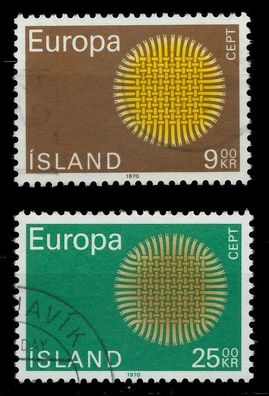 ISLAND 1970 Nr 442-443 gestempelt XFF492A