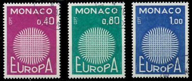 MONACO 1970 Nr 977-979 gestempelt XFFBF5E