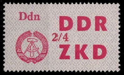 DDR DIENST Laufkontrollzettel Nr 33 2 4 - IV ungebraucht X1C4F4A