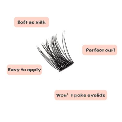 yooNoya Wimpern Extensions 144 Stk. 14mm D Curl DIY Individuelle Lash Cluster