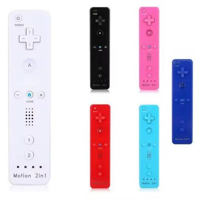 Controller für Wii/U Konsole mit Motion Plus inkl. Silikonschutz & Schlaufe