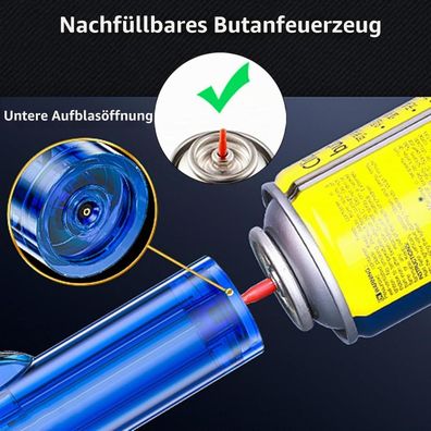 CYJBAO Jetflame Feuerzeuge, 4 Stück Sturmfeuerzeug, nachfüllbar, mit
