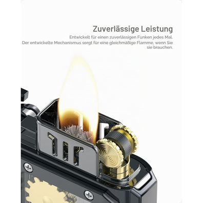 Giftorch Benzinfeuerzeug Vintage, Coole Feuerzeuge für Männer, Robust, Mit